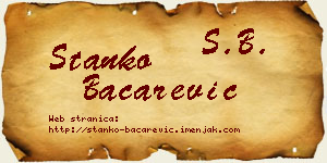 Stanko Bačarević vizit kartica